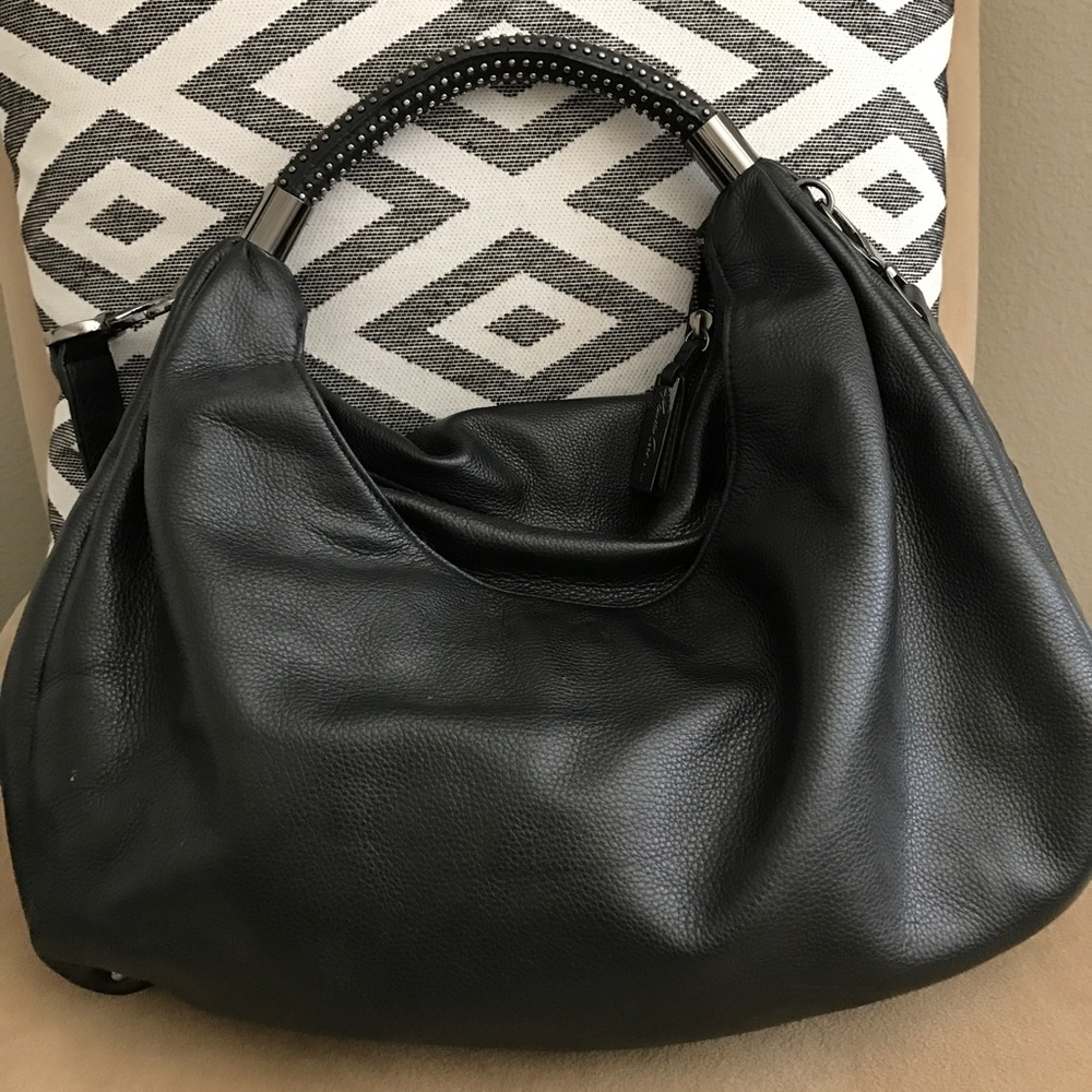 Kenneth Cole black genuine leather bag